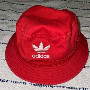 red adidas bucket hat